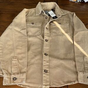Tan Button-Up Buffalo Jacket